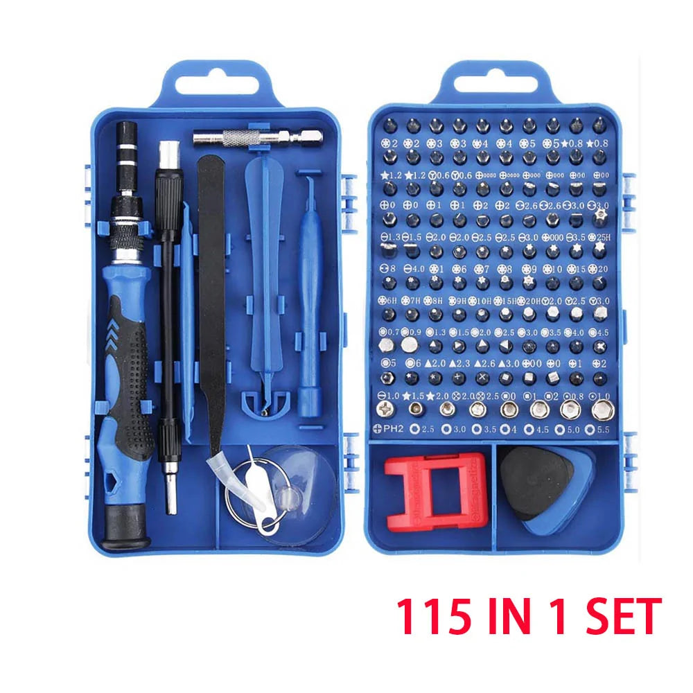 115-in-1 Precision Screwdriver Set for Mobile Phone and Watch Repair