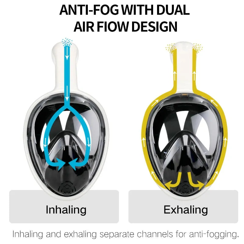 Full Face Scuba Diving Snorkel Goggles