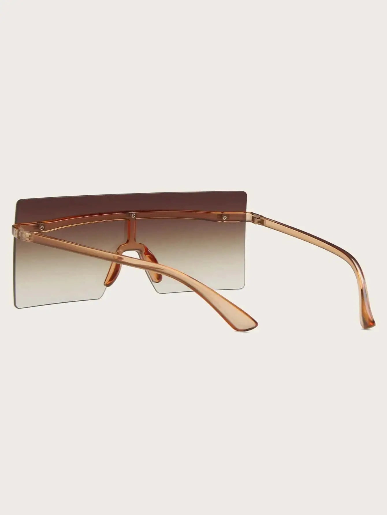 Lux Ombre Lens Flat Top Shield Sunglasses