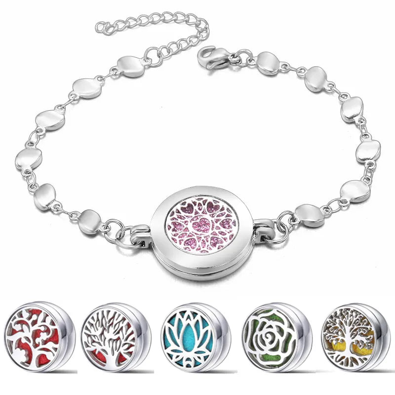 Heart-Shaped Adjustable Aromatherapy Bracelet