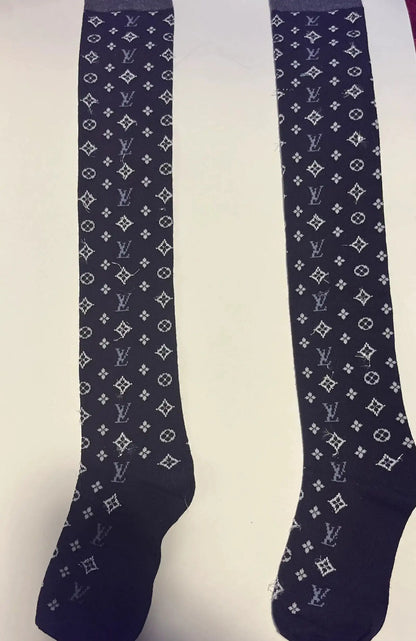 Women's High Knees Design Socks