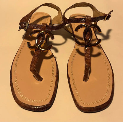 Women Thong Design Sandals With Back CC