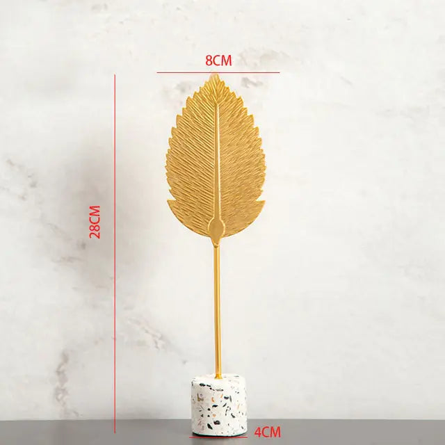 Nordic Gold Ginkgo  Leaves Sculpture